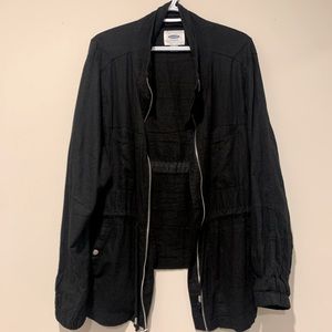 Old Navy Linen Black Jacket